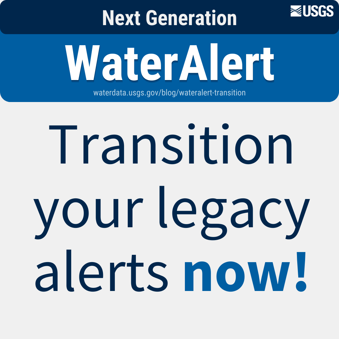 graphic with text: Next Generation WaterAlert, transition your legacy alerts now!