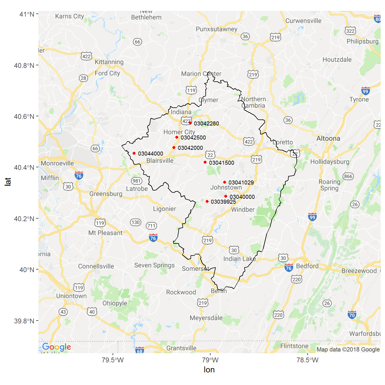 base maps with HUC and gages