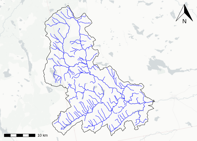 Preview map of watershed