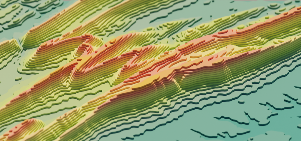 3D visualization of Tuscarora State Forest in Central Pennsylvania, USA.