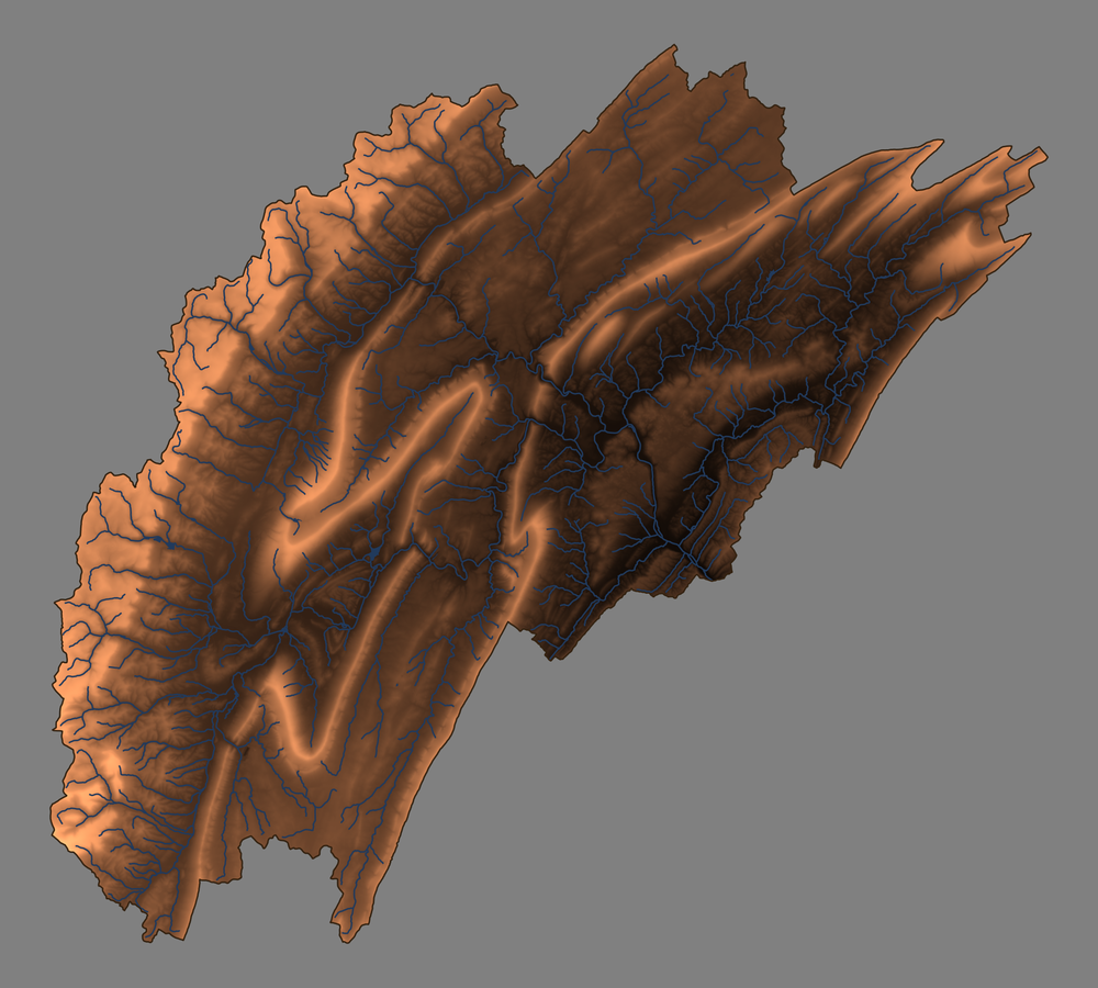 The texture map of Upper Juniata in Central Pennsylvania (HUC: 02050302).