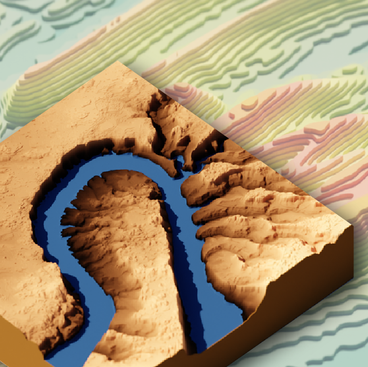 TopoRivBlender - Create custom 3D images of Topography and Hydrography
