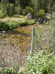 EF of SF Salmon River at Stibnite, ID gage - USGS file photo